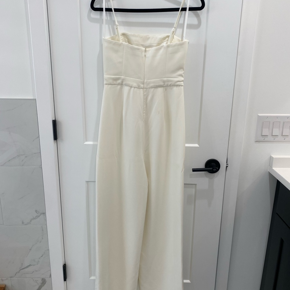 White House Black Market Convertible Strapless Split-Leg Jumpsuit